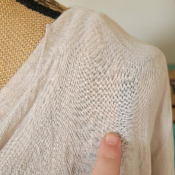 Medium Anthropologie Amadi Layered Draoed Cream Knit Dress - Picture 7 of 7